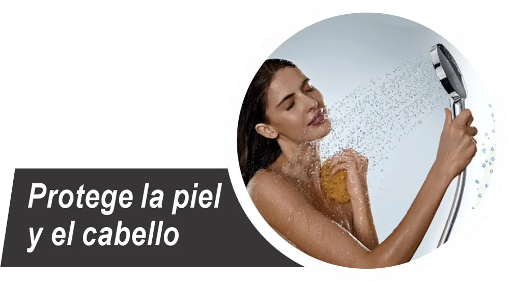 El agua purificada protege la piel y el cabello